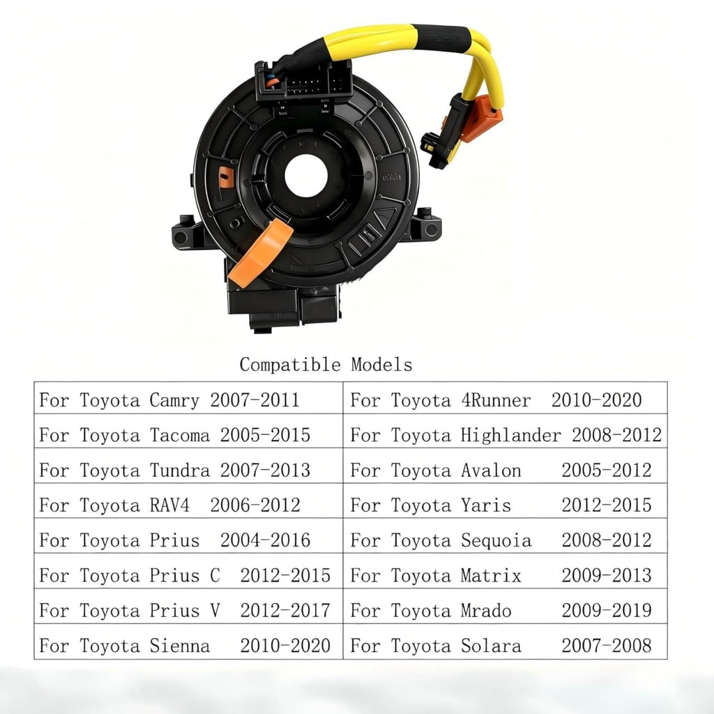 Automotive Clock Suspension Pendulum Spring Drive Plug Harness for Toyota Camry Corolla RAV4 Tundra Highlander Prius Sienna 4Runner Avalon Yaris Sequoia Matrix Prado Part# 84306-48030/06140/0E010