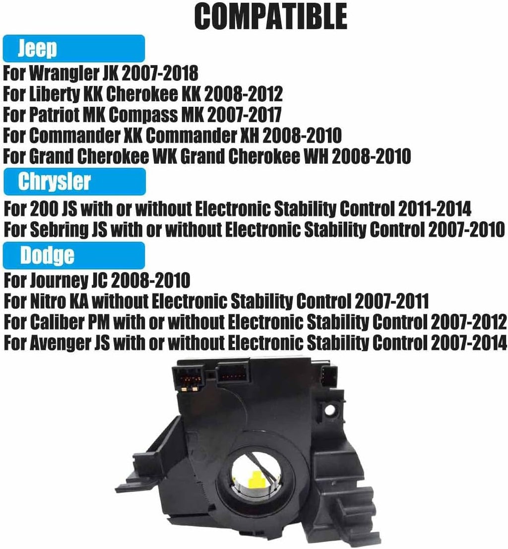 Replacement Wire 68339336AB Compatible with Grand Cherokee Wrangler JK Commander Compass Avenger Nitro Sebring
